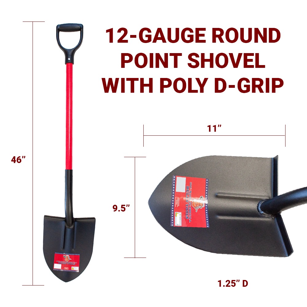 12-Gauge Round Point D-Grip 12-Gauge Round Point D-Grip measurements