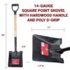 14-Gauge Square Point D-Grip hardwood measurements
