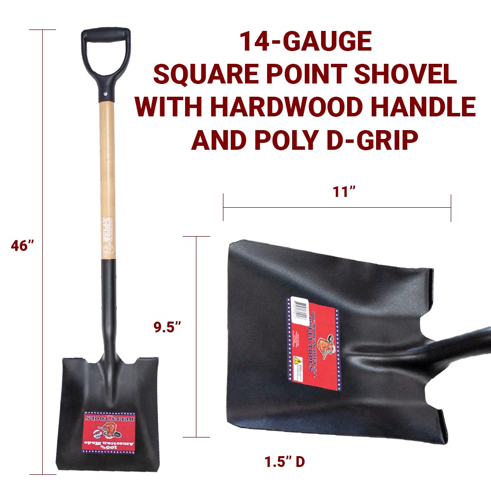 14-Gauge Square Point D-Grip HW copy 14-Gauge Square Point D-Grip hardwood measurements