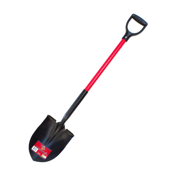 14-Gauge Round Point Shovel Fiberglass D-Grip