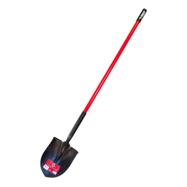 14-Gauge Round Point Shovel Fiberglass Long Handle