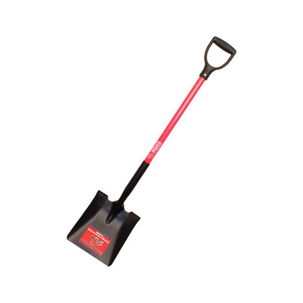 14 Gauge Square Point Fiberglass Shovel D-Grip Closed Back