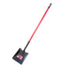 Square point shovel with fiberglass long handle
