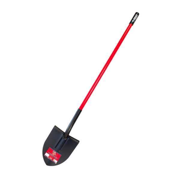 12-Gauge Round Point Shovel with Long Fiberglass Handle
