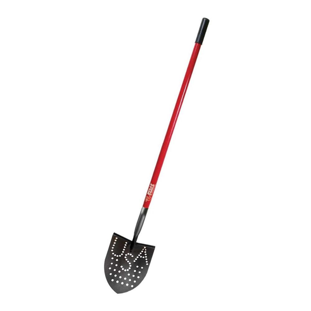 Bully Tools 14-Gauge Round Point Shovel With Fiberglass D-Grip Handle