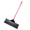 30" Steel Snow Pusher with Long Handle Straight Grip
