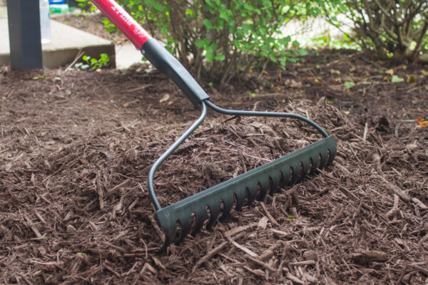 Bow Rake in mulch