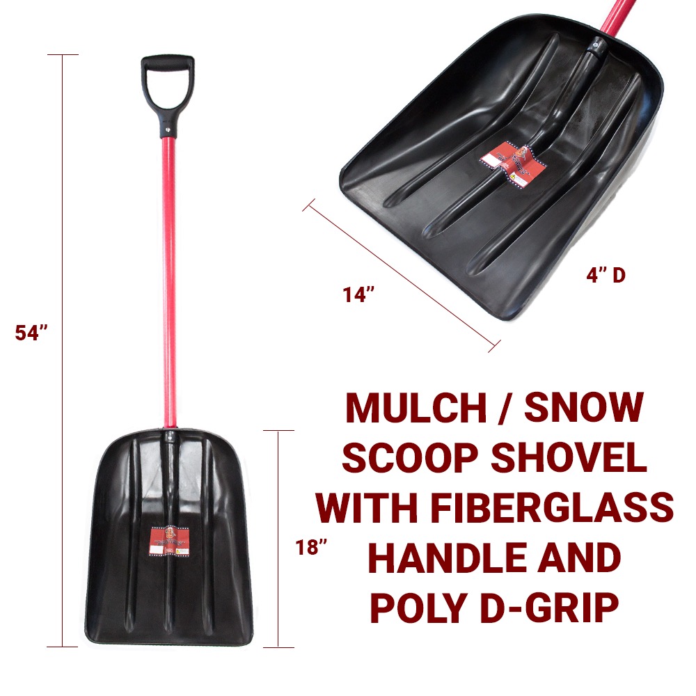 Mulch Bully Mulch / Snow Scoop Shovel measurements