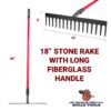 Stone rake measurements