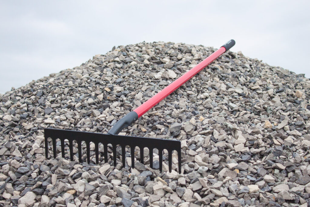 18" Stone Rake with Long Fiberglass Handle Bully Tools, Inc.