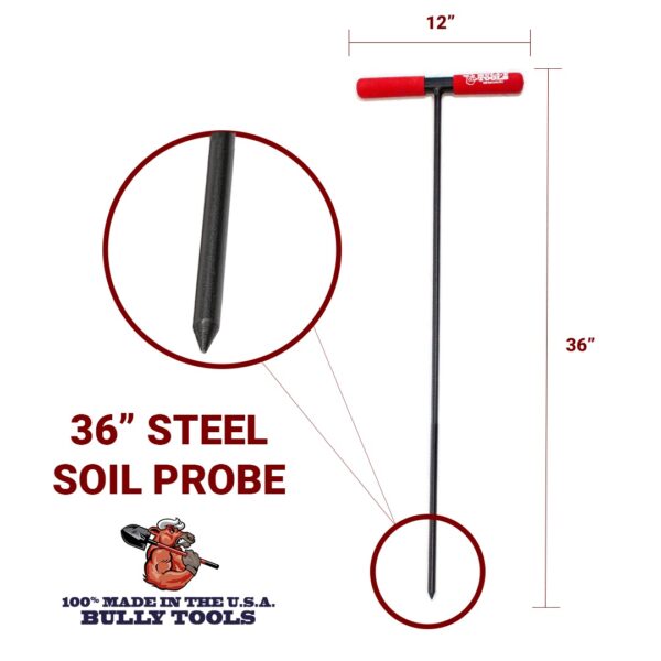 36 in. Steel Soil Probe Dimensions