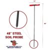 48 in. Steel Soil Probe Dimensions