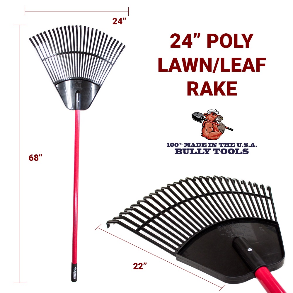 24in Poly Leaf 24" Poly Lawn/Leaf Rake dimensions