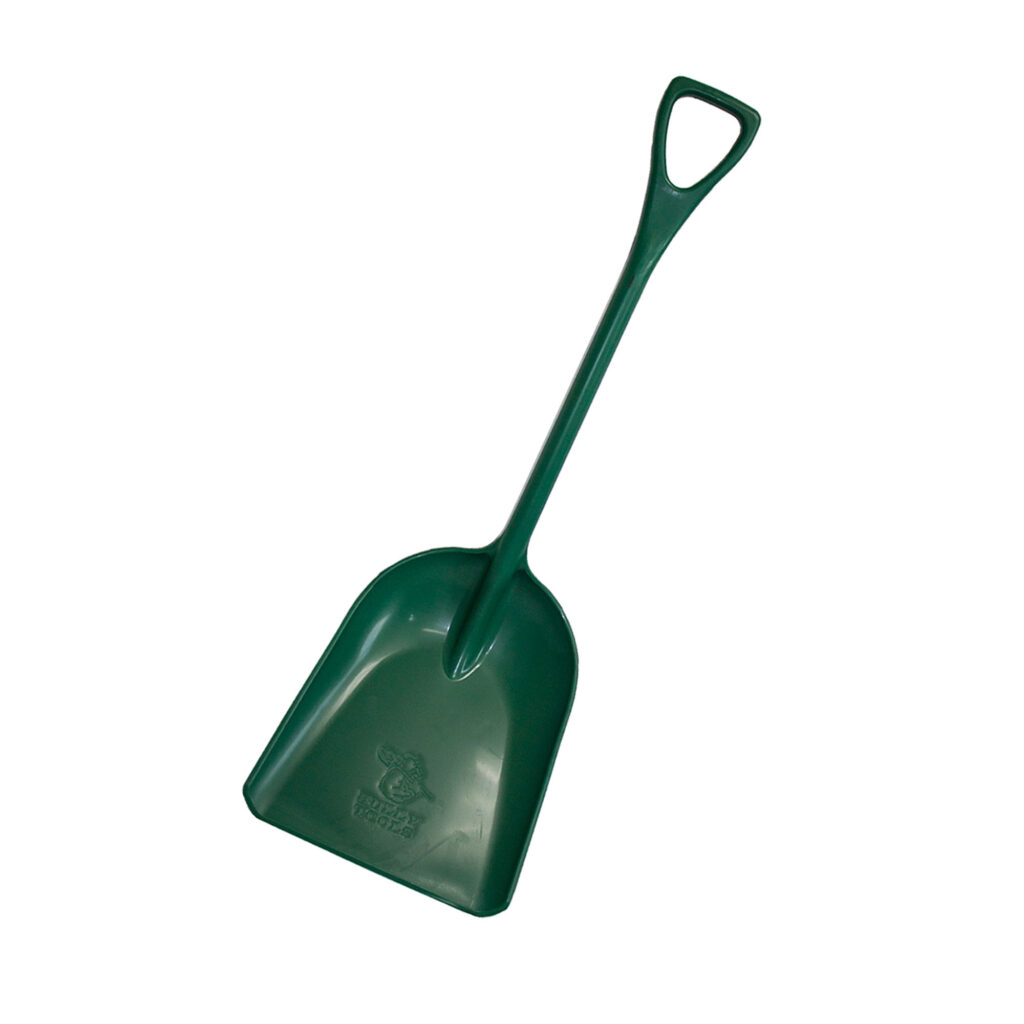 Green One-Piece Poly Scoop from Bully Tools 100% Made in USA